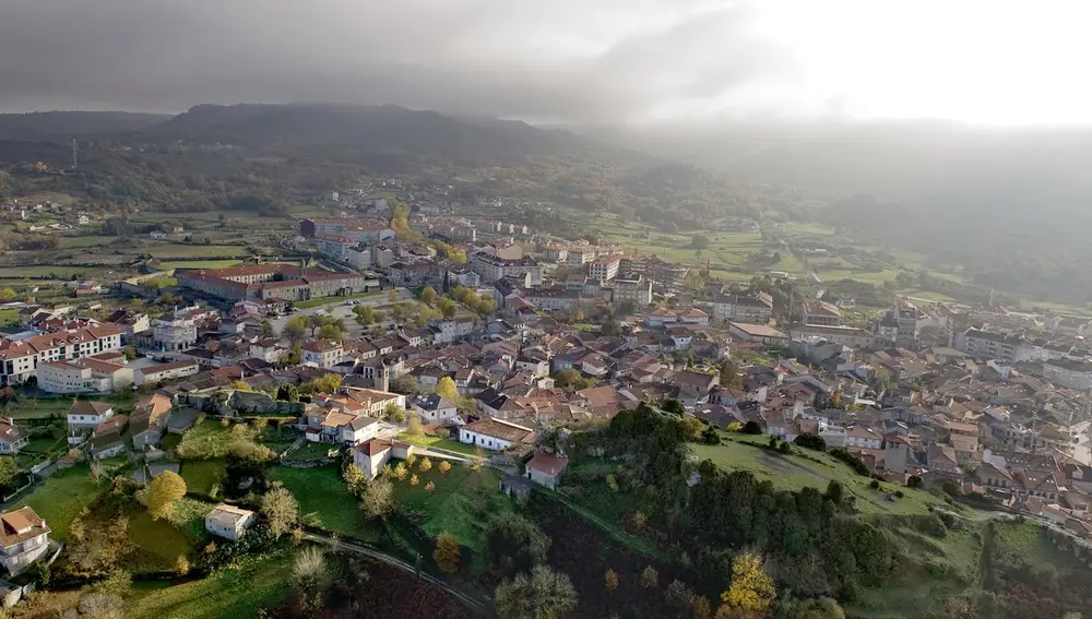 Vista áerea de Allariz.