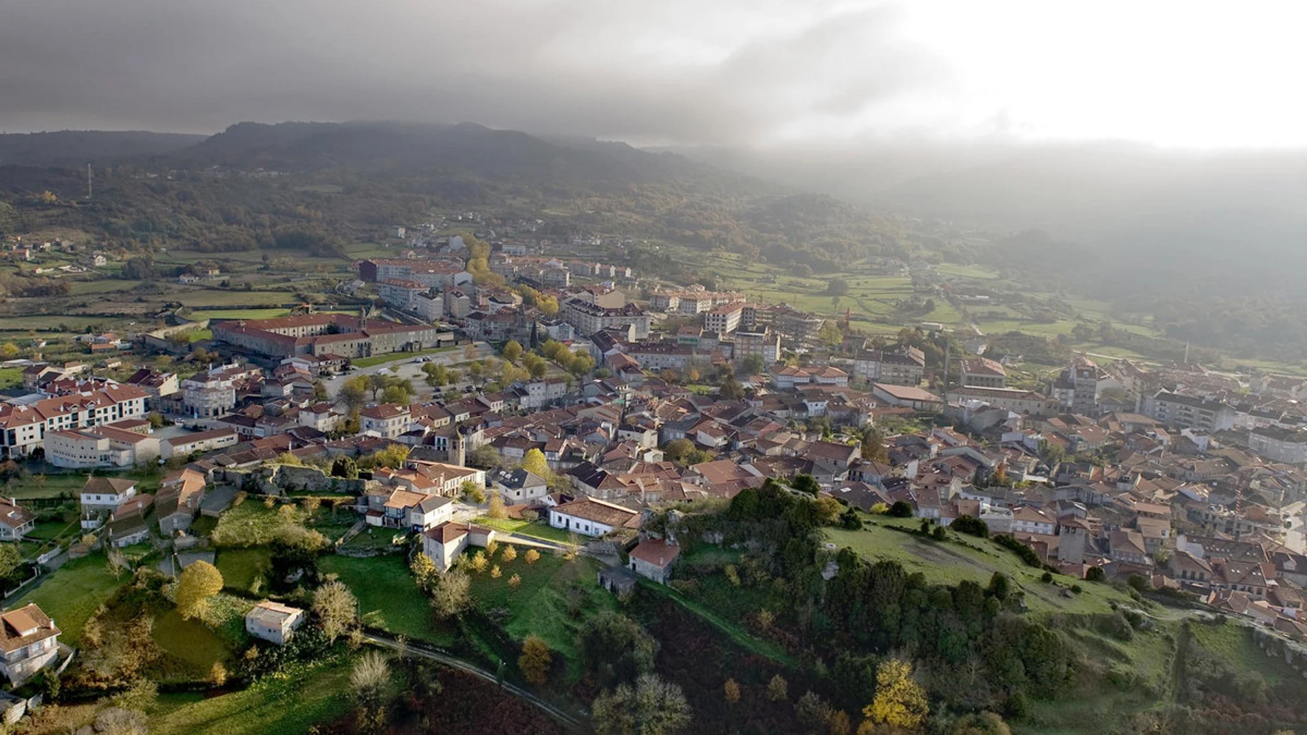 Vista áerea de Allariz.