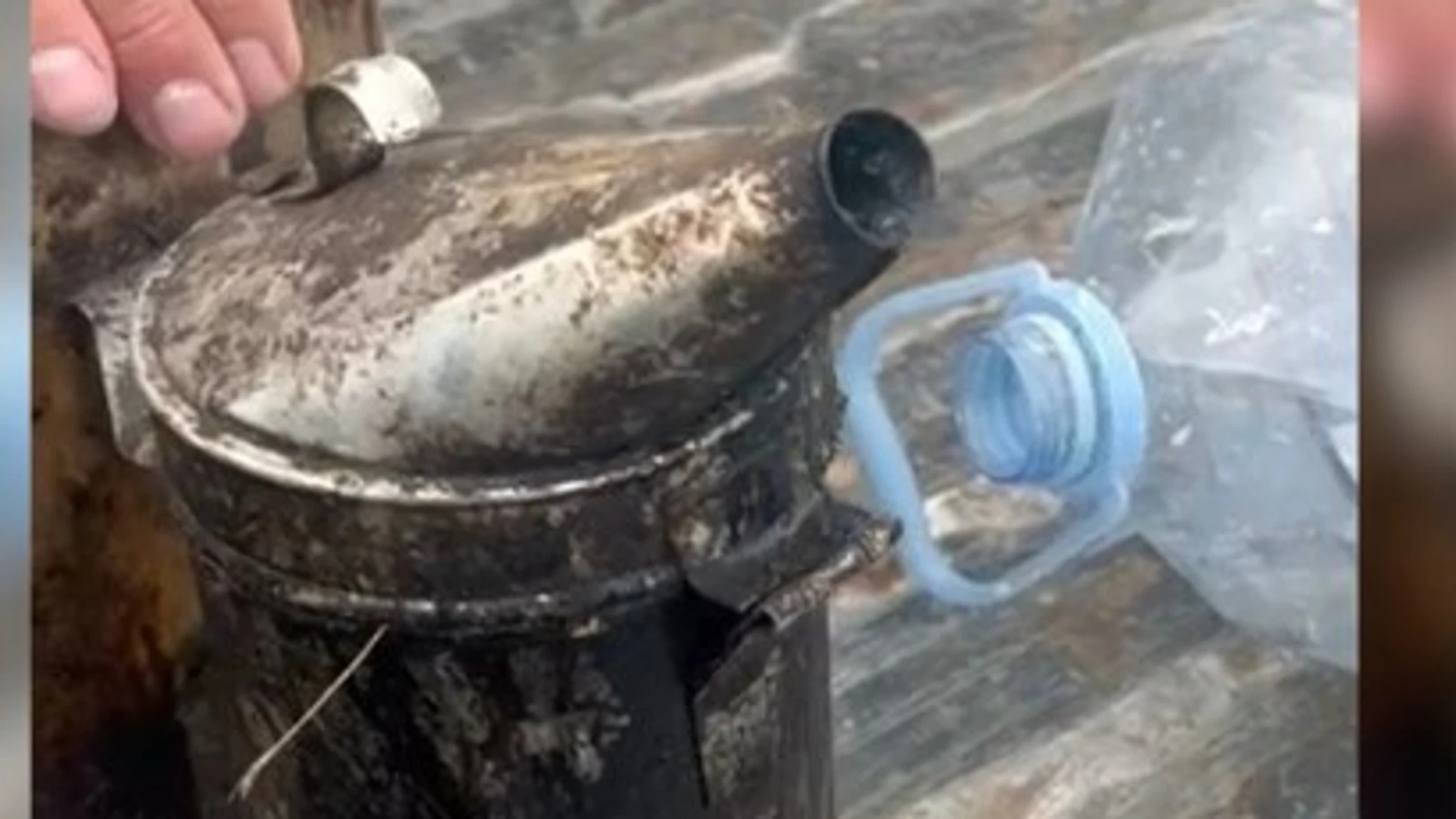 Evidencias encontradas por la Guardia Civil del incendio intencionado