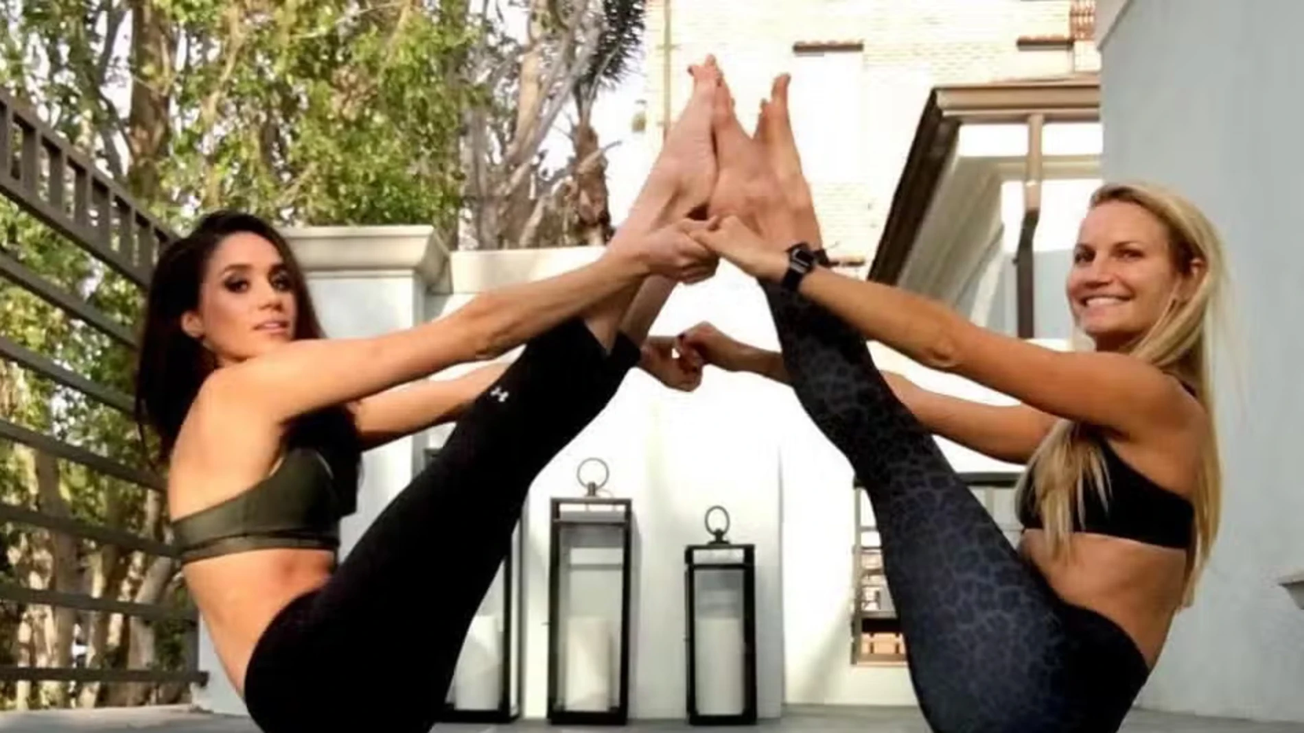 Meghan Markle y Heather Dorak, su amiga e instructora de pilates