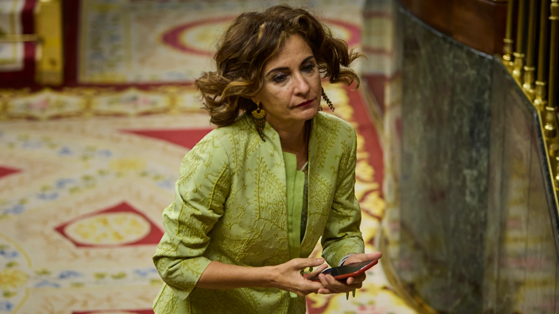 María Jesús Montero durante una sesión extraordinaria en el Congreso de los Diputados.
