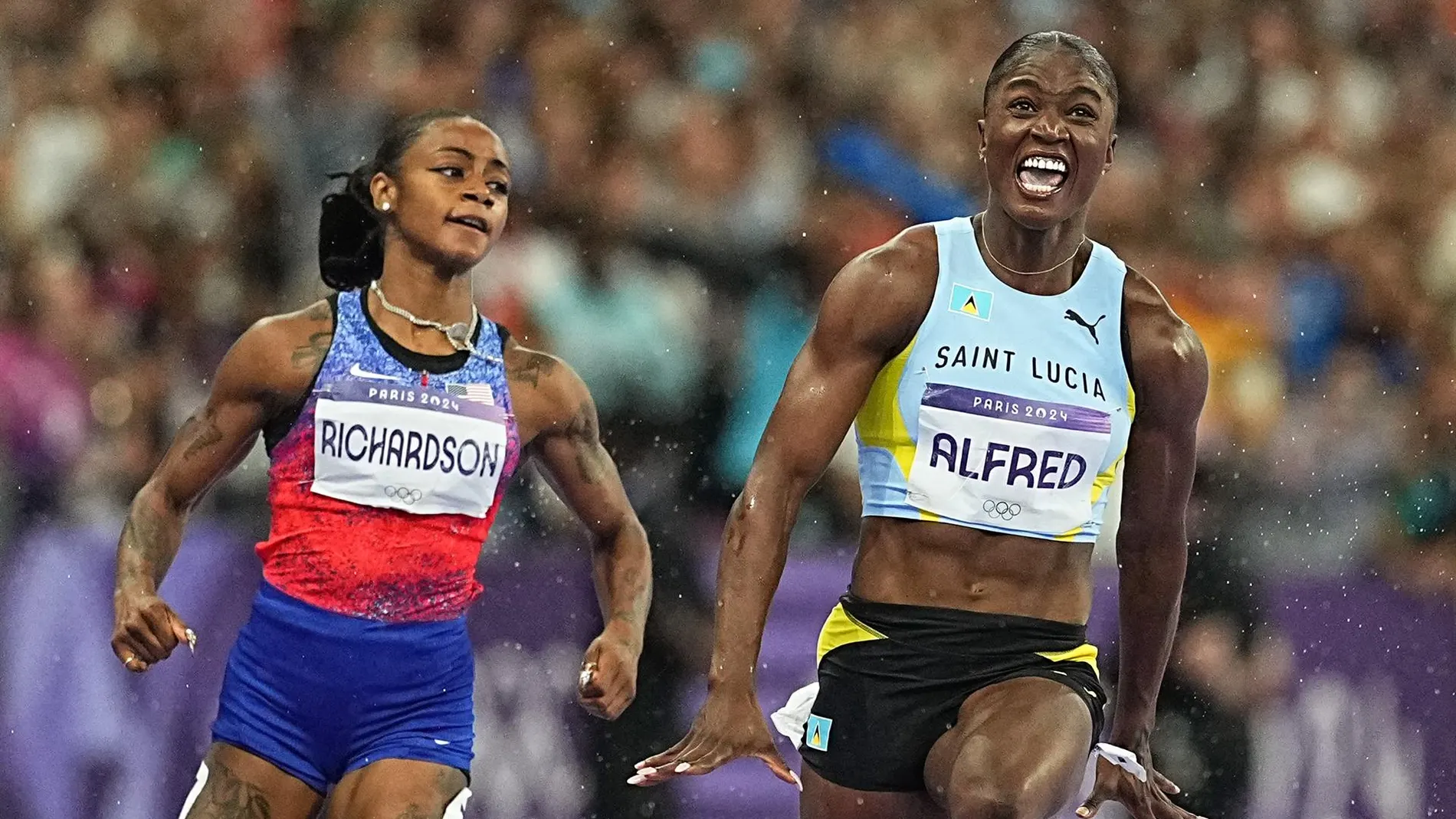 Julien Alfred, campeona olímpica de los 100