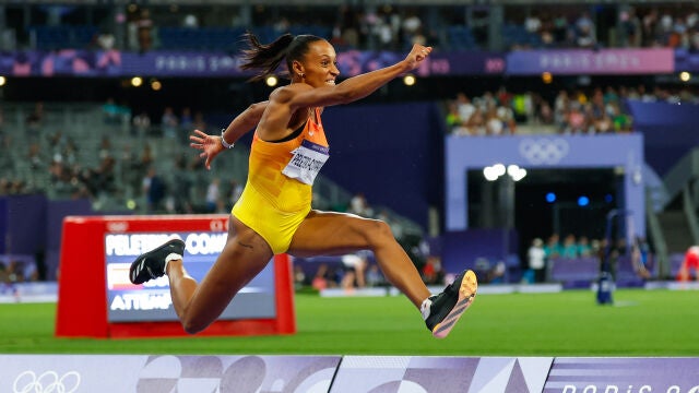 Ana Peleteiro, en plena final de triple