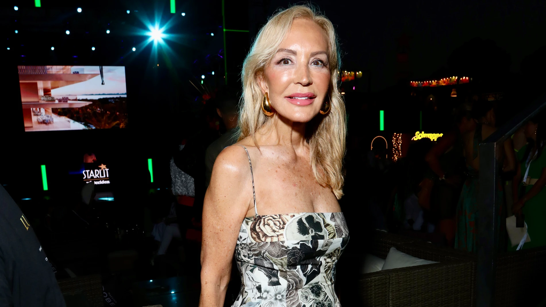 Carmen Lomana en el último concierto de Luis Miguel en Marbella.