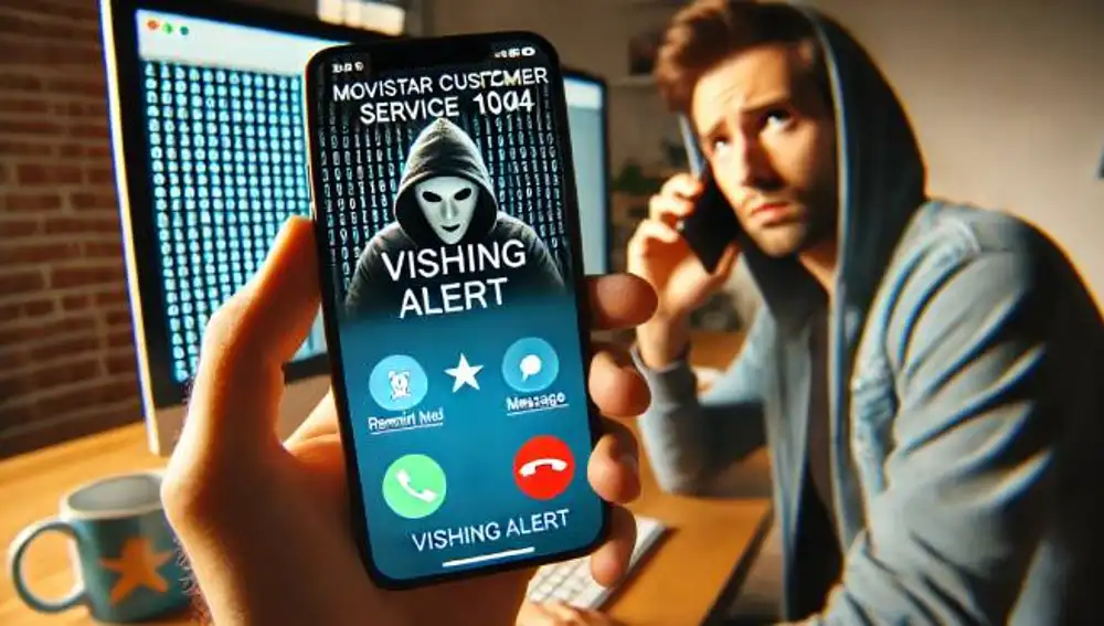 Movistar alerta de una campaña de vishing que usa su número de atención al cliente 1004.