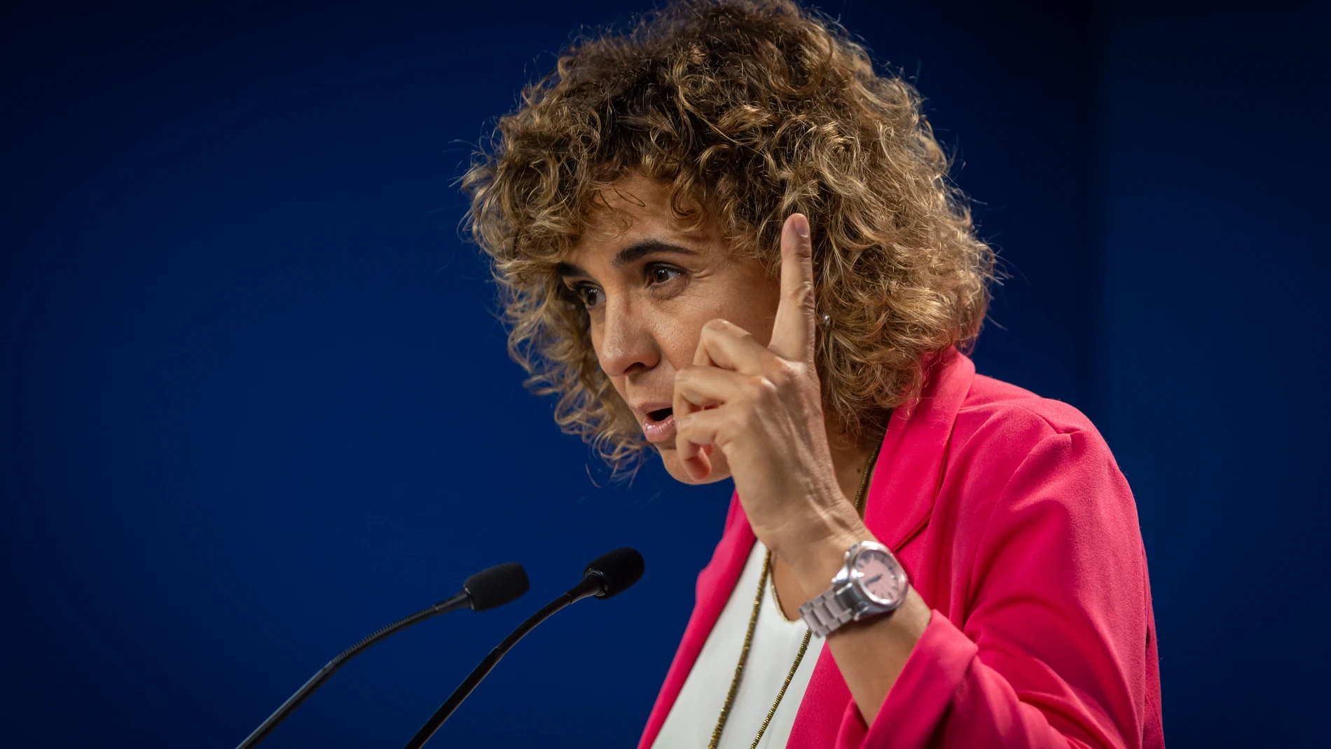 Rueda de prensa de Dolors Montserrat en la sede del PP de la calle Génova . © Alberto R. Roldán / La Razón. 05.08.2024