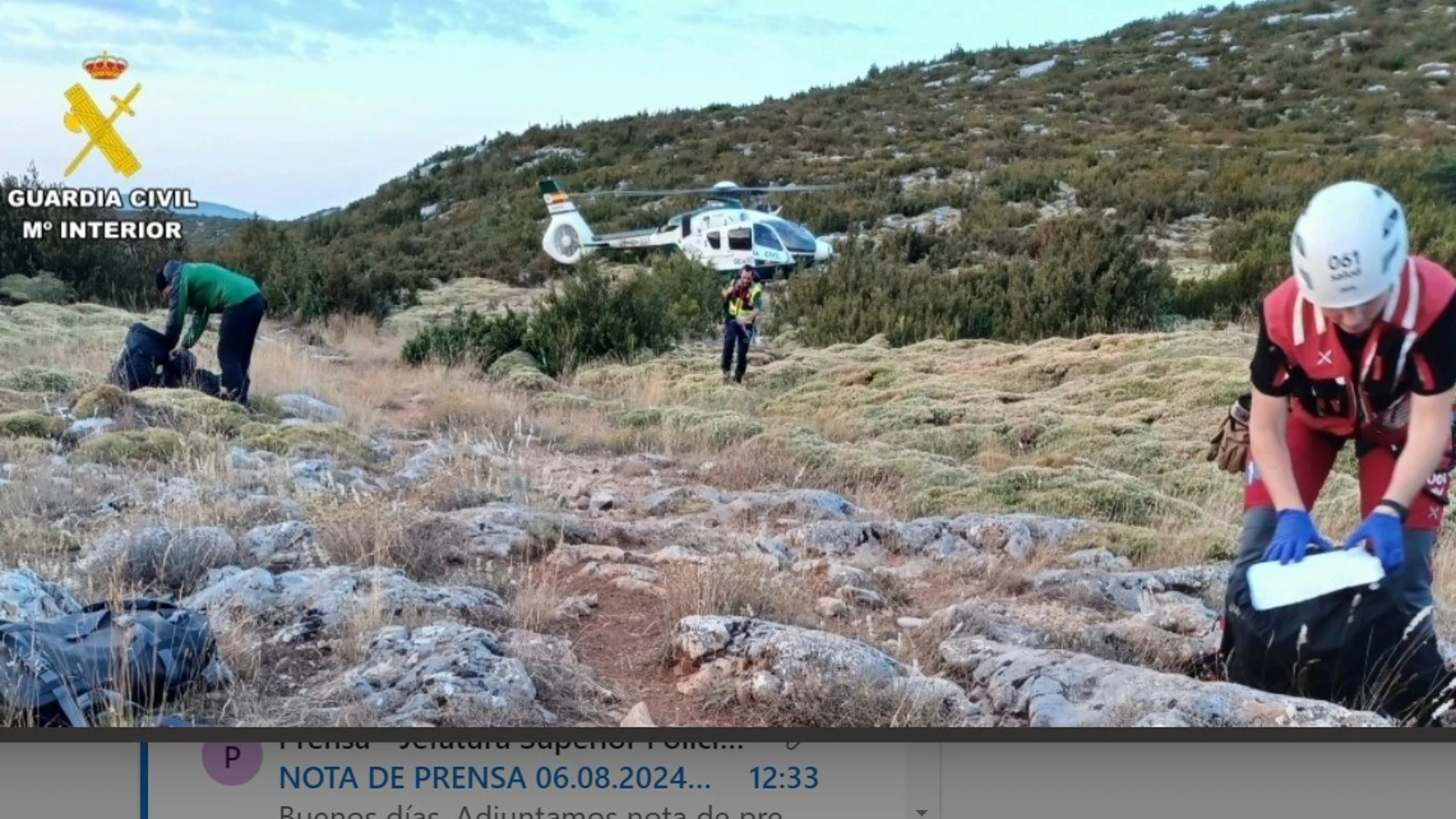 Un momento del rescate