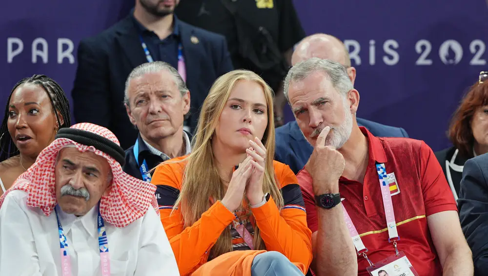 La princesa Amalia de los Países Bajos y el Rey Felipe VI en los Juegos Olímpicos de París