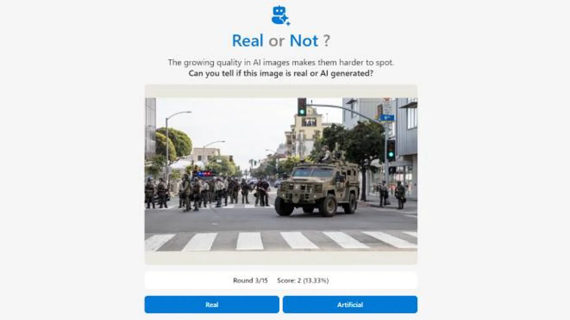 ¿Puedes distinguir una imagen generada por IA de otra real? Esta web de Microsoft te pone a prueba.