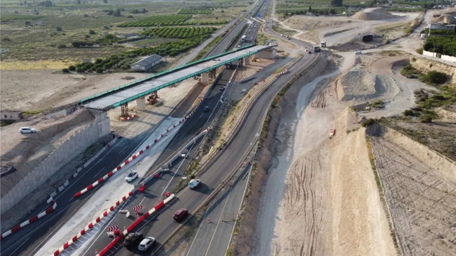 Obras en el Arco Noroeste de Murcia, que se extiende a lo largo de 20,7 kilómetros