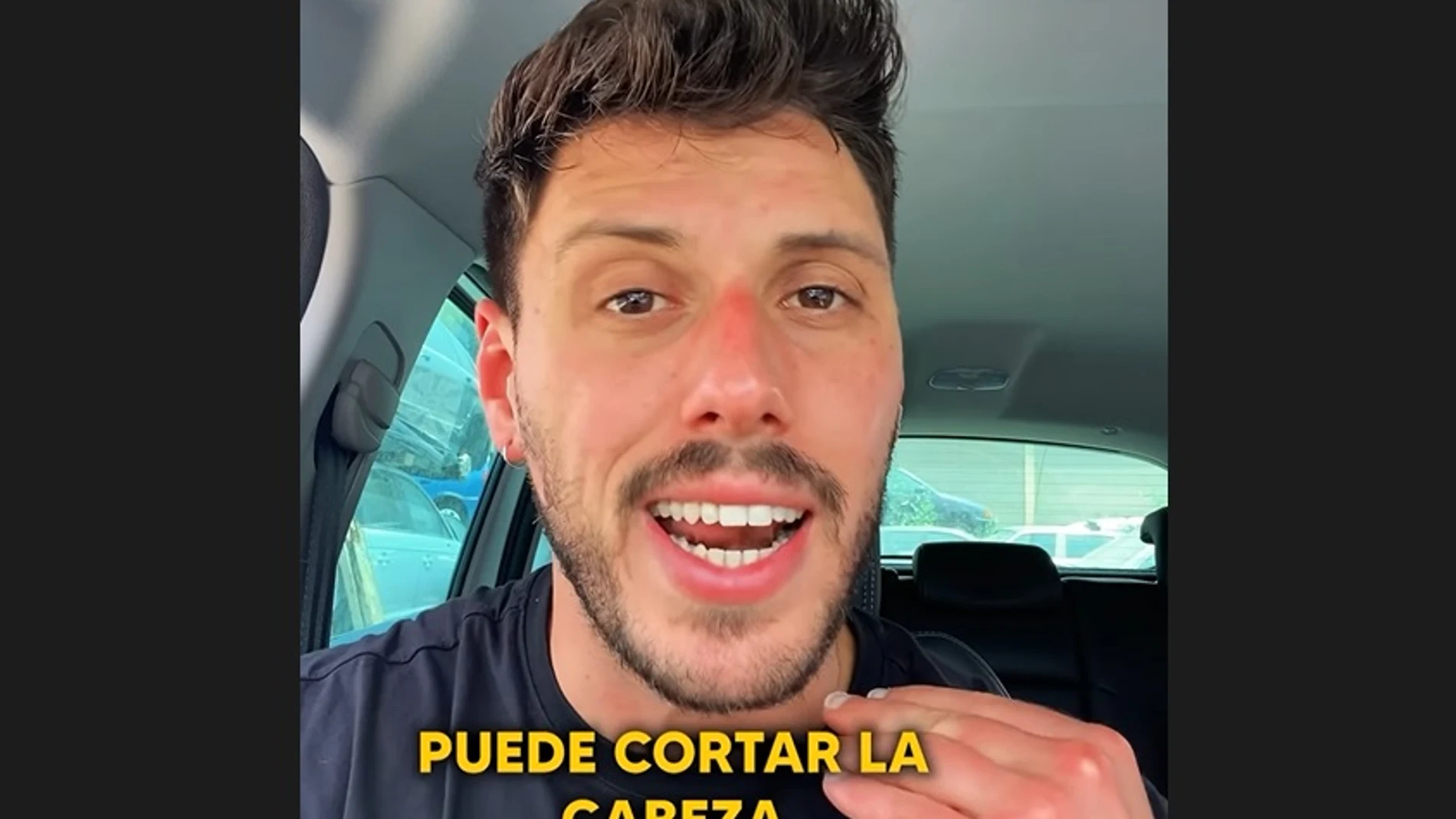 Ventanilla peligro cortar cabeza