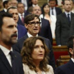Pleno en el Parlament de Cataluña para investir a Salvador Illa presidente de la Generalitat