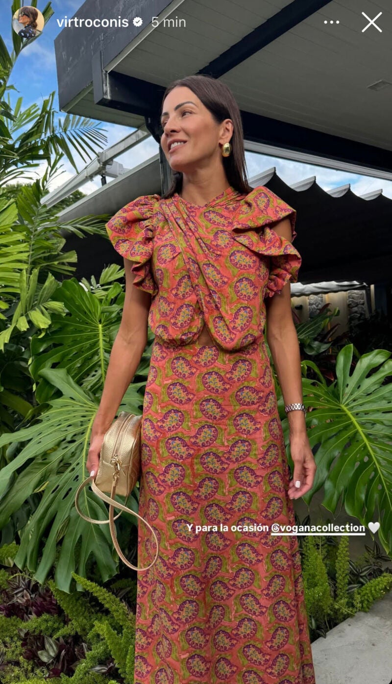 Virginia Troconis con vestido de rebajas. 