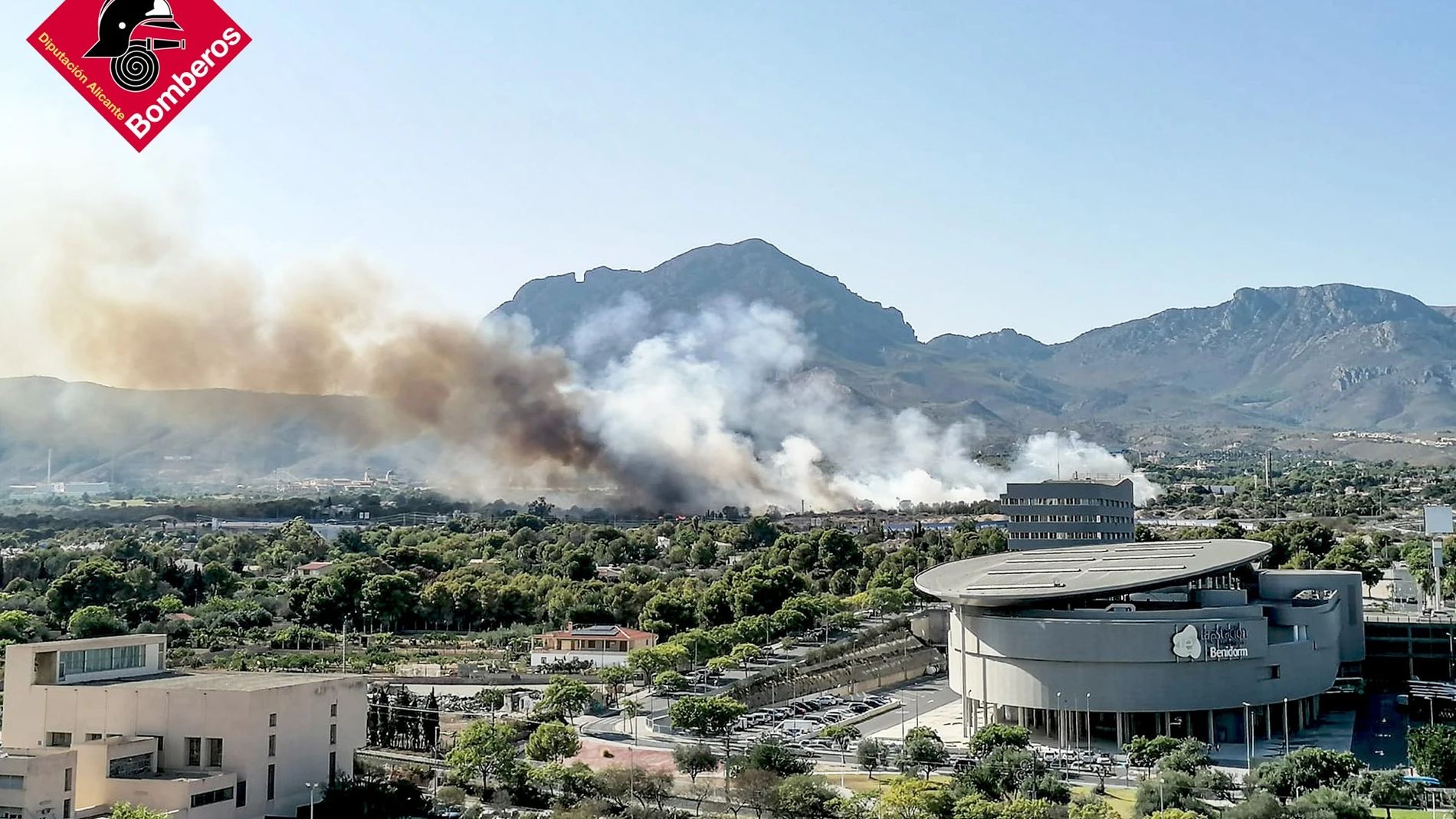 Incendio forestal en Benidorm
