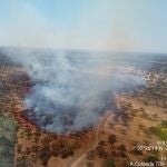 Incendio en Villanueva de los Castillejos (Huelva)