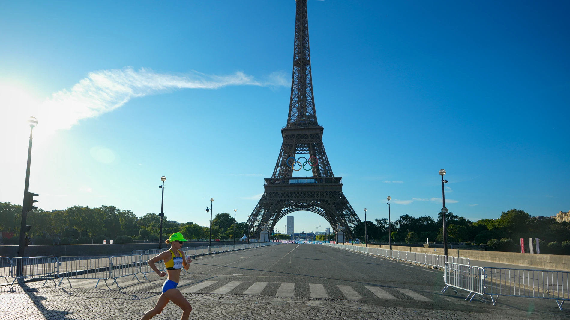 La sueca Carolina Wikstrom, en plena maratón femenina