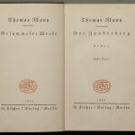 Ejemplar de la primera edición del libro, publicado por la editorial S. Fischer en 1924
