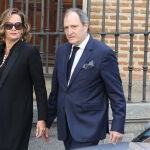 Juan Gómez-Acebo, durante el funeral de su hermano Fernando el 8 de abril de 2024