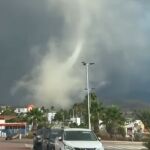 Tornado que ha afectado a una zona próxima a la urbanización Camposol (Mazarrón)