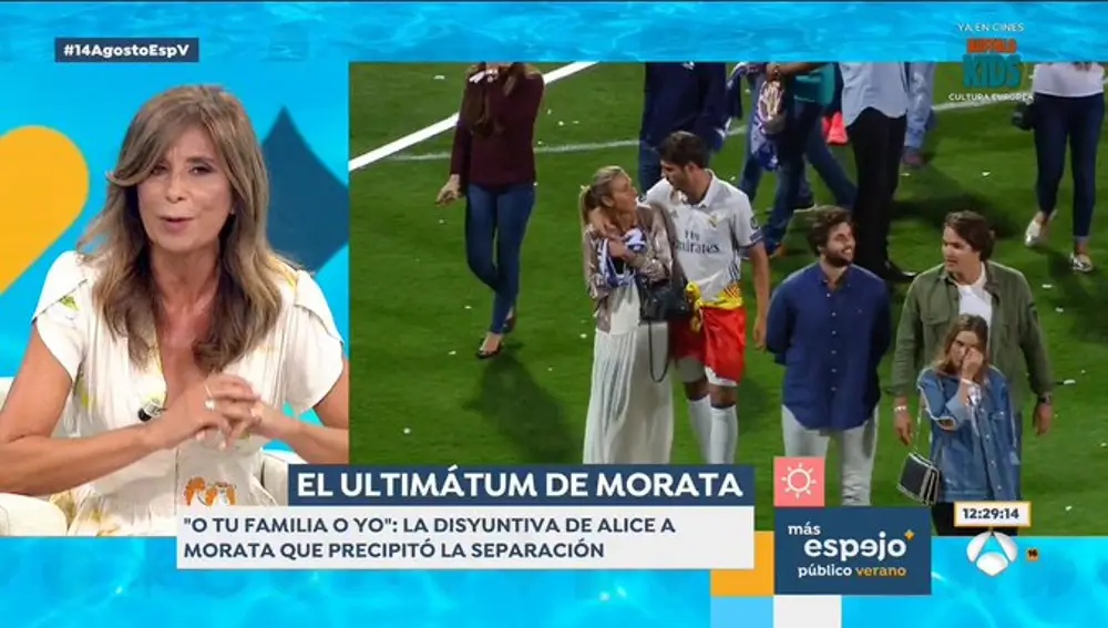 Gema López hablando de Álvaro Morata y Alice Campello