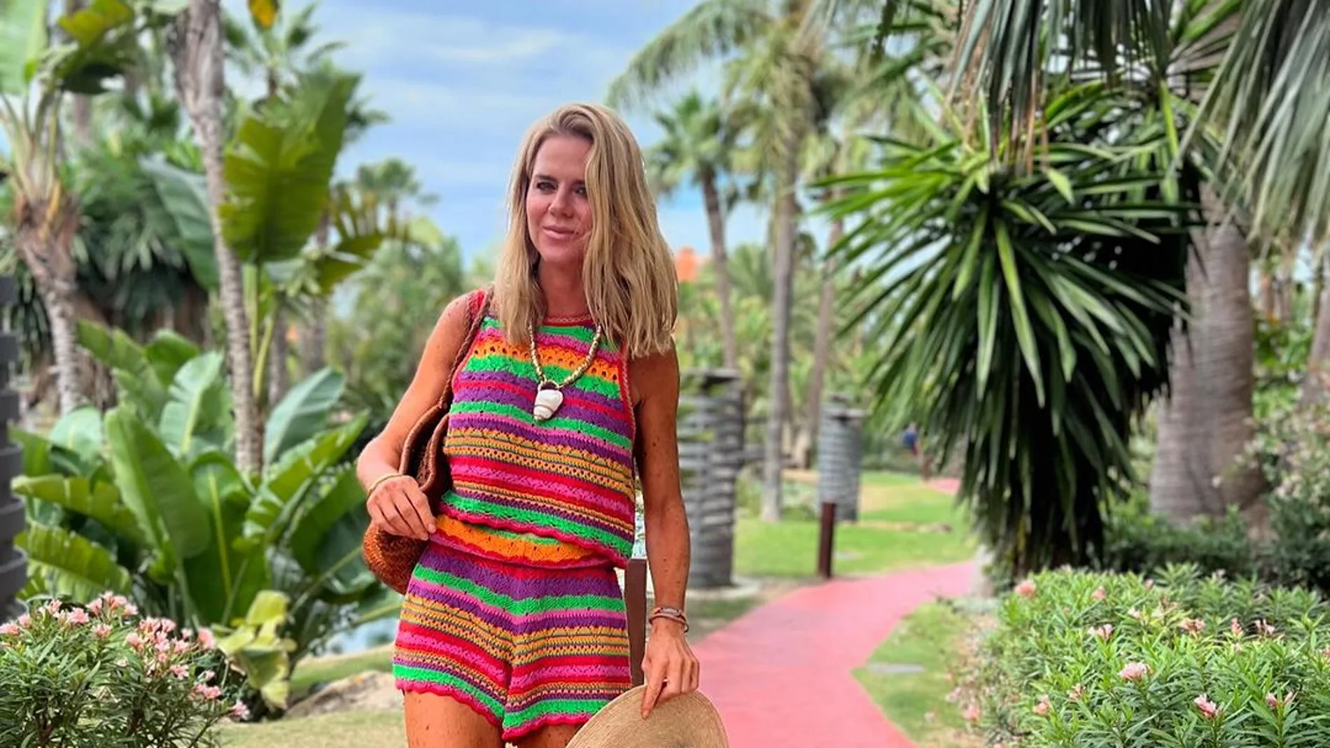 Amelia Bono en sus vacaciones.