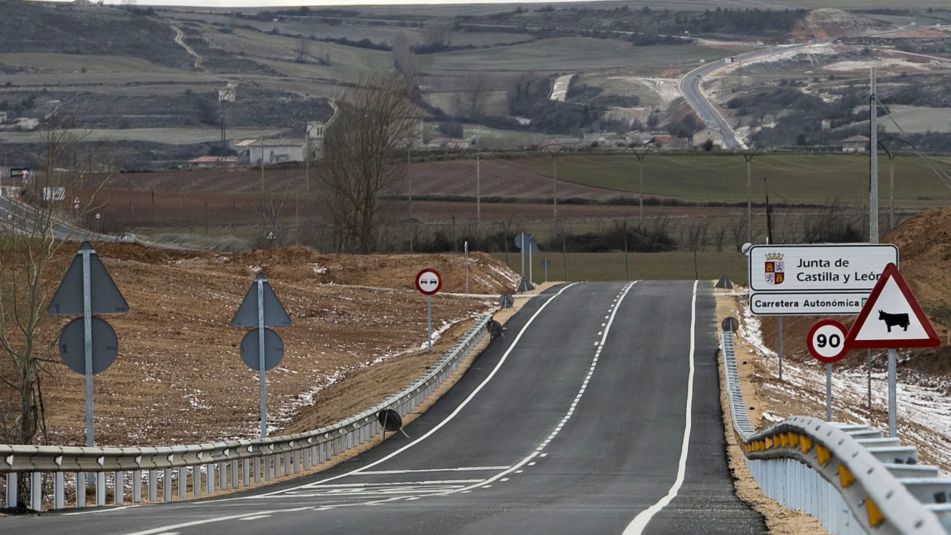 Una carretera autonómica en la Comunidad