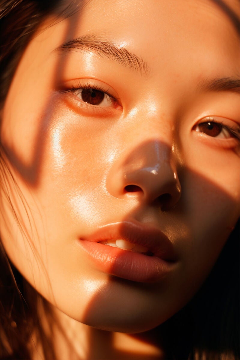 Iluminador facial para potenciar el bronceado. 
