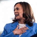 US Vice President Kamala Harris speaks on her economic agenda in Raleigh