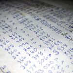 Números en un papel