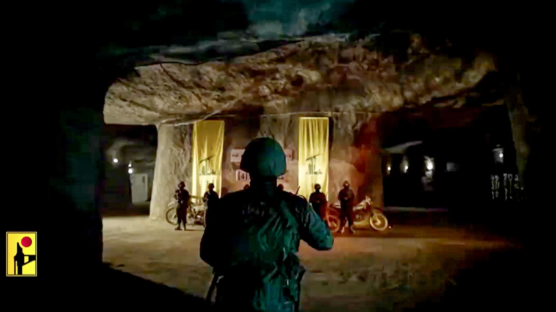 An image from the "Imad 4" video, issued by pro-Iranian Hezbollah military media, shows an underground facility in Lebanon that appears to be used to store and launch precision missiles.
