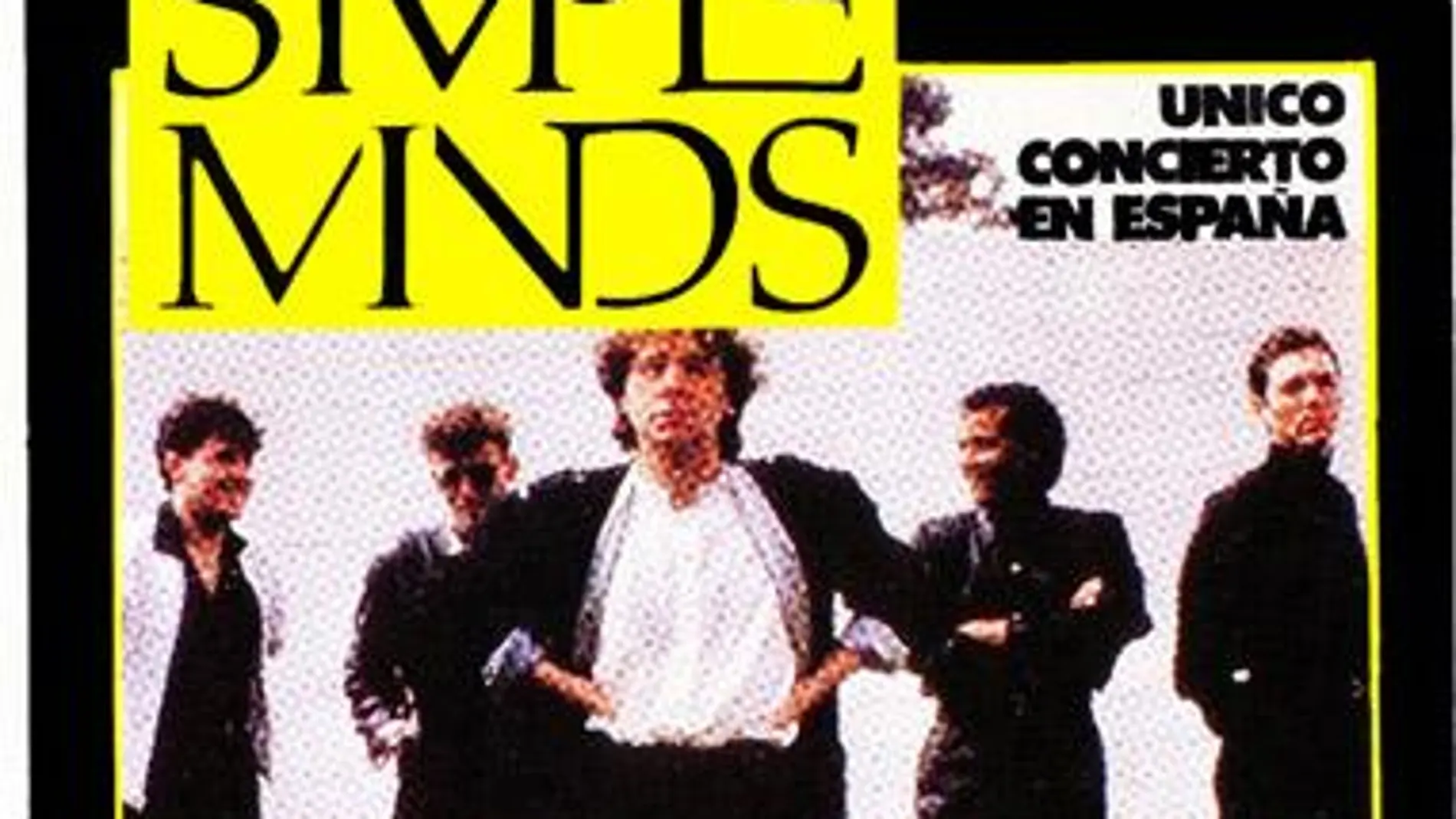 Cartel del mítico concierto de Simple Minds en Valencia