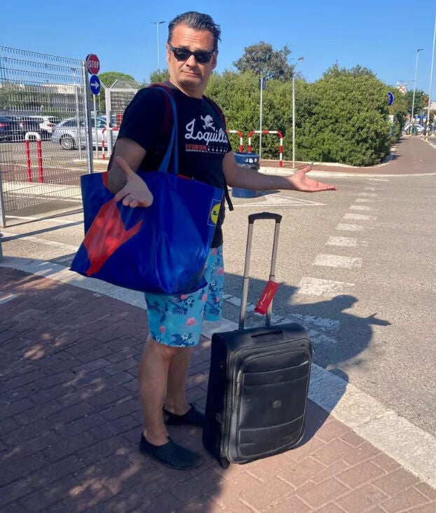 Iñaki López con su peculiar look