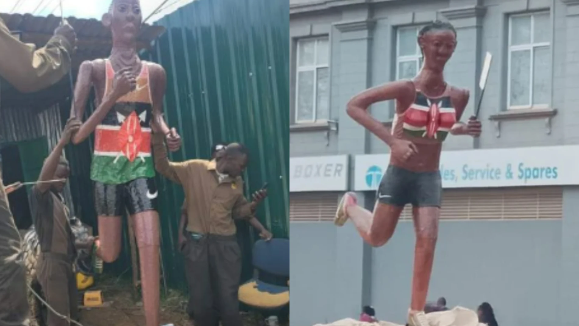 Las surrealistas estatuas han causado estupor en Kenia y han dado la vuelta al mundo
