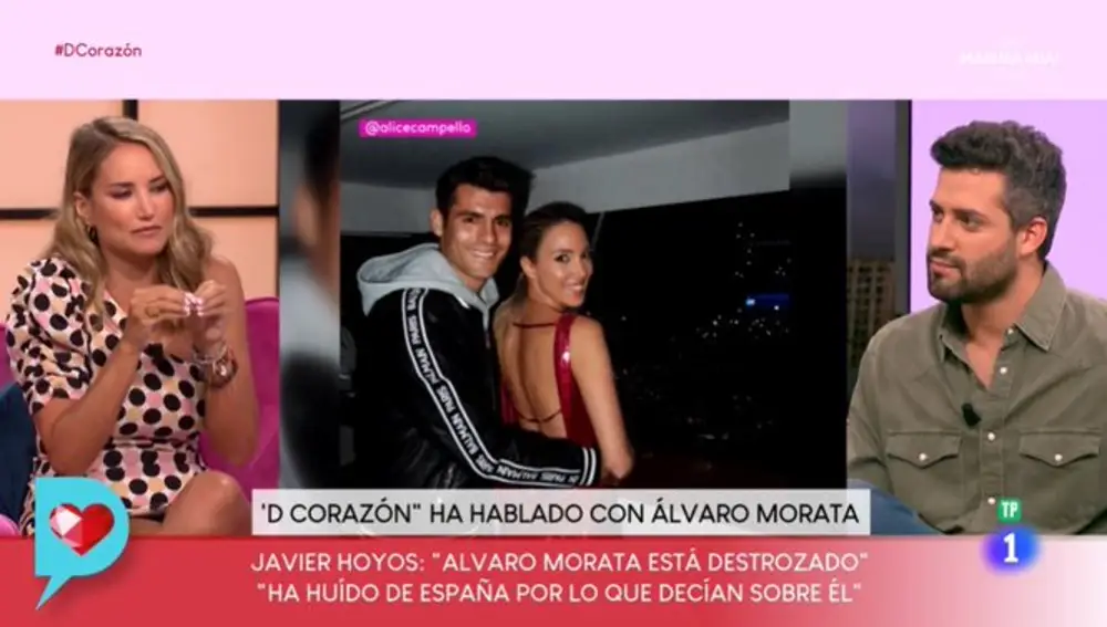 Álvaro Morata y Alice Campello, analizados por Alba Carrillo y Javier de Hoyos