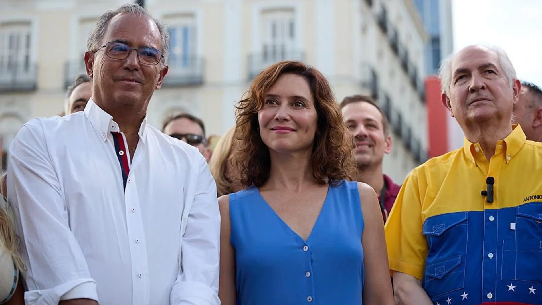 Isabel Díaz Ayuso en la Puerta del Sol.