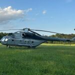 El helicóptero de transporte de fabricación rusa Mi-17 aterrizó en Eldorado, Carolina del Norte