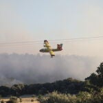 Tarea de extinción de incendios en Zamora