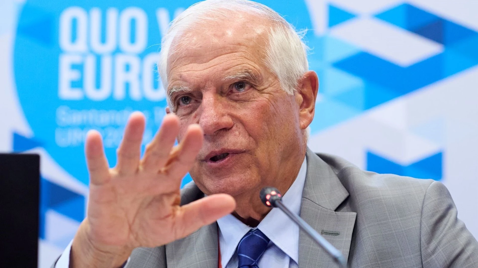 El Alto Representante de la Unión Europa para la Política Exterior, Josep Borrell, durante la inauguración de la XXIII edición del curso 'Quo Vadis Europa?', en la Universidad Internacional Menéndez Pelayo (UIMP), a 19 de agosto de 2024, en SANTANDER. JUANMA SERRANO-EUROPA PRESS 19/08/2024