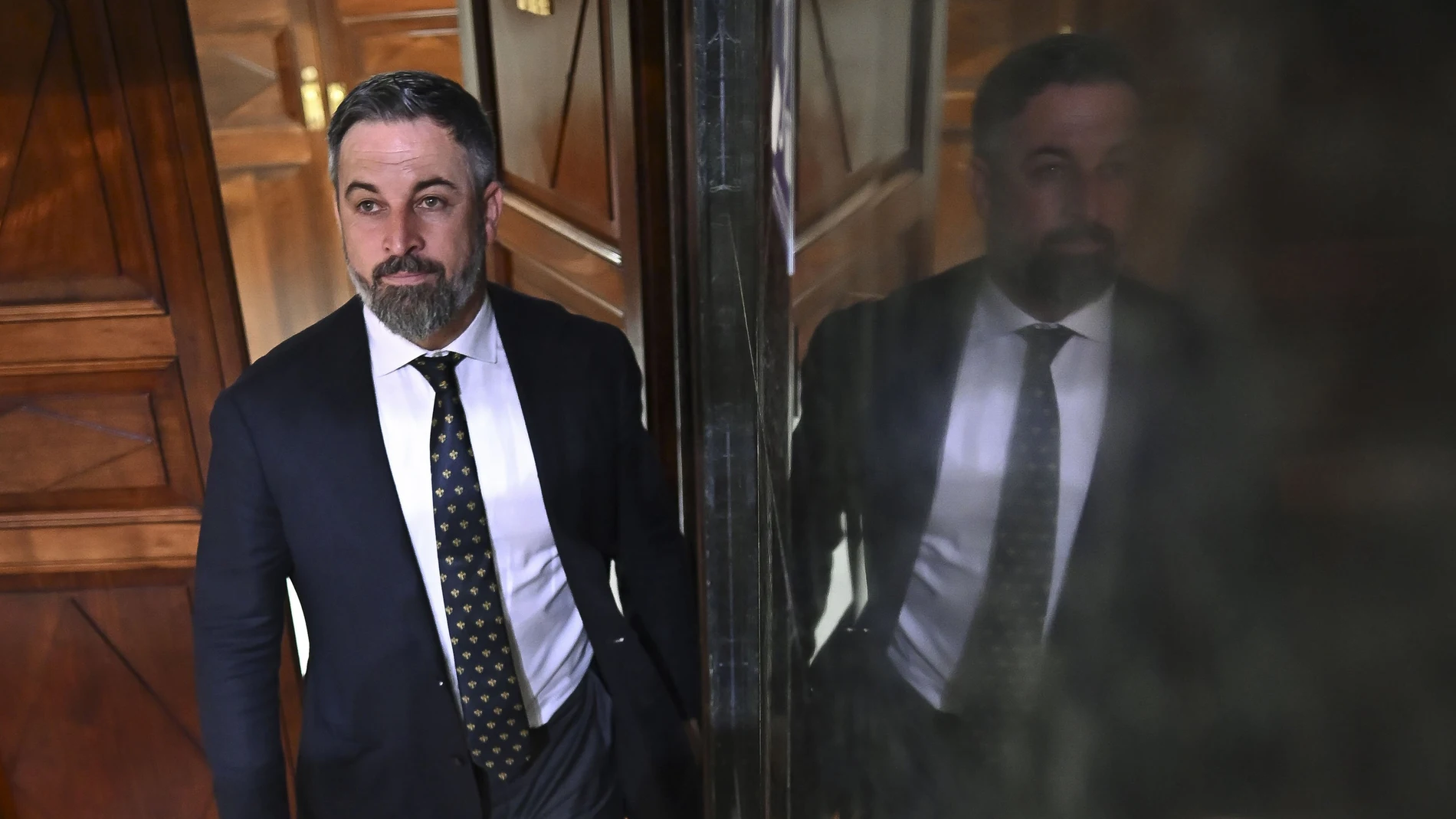 El líder de Vox, Santiago Abascal, en un pleno del Congreso.