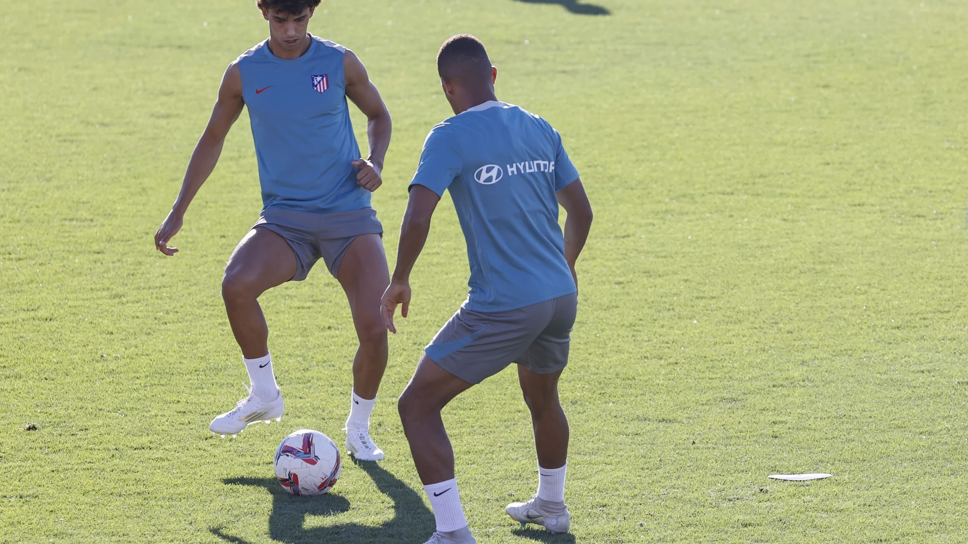Joao Félix, en uno de sus últimos entrenamientos con el Atlético