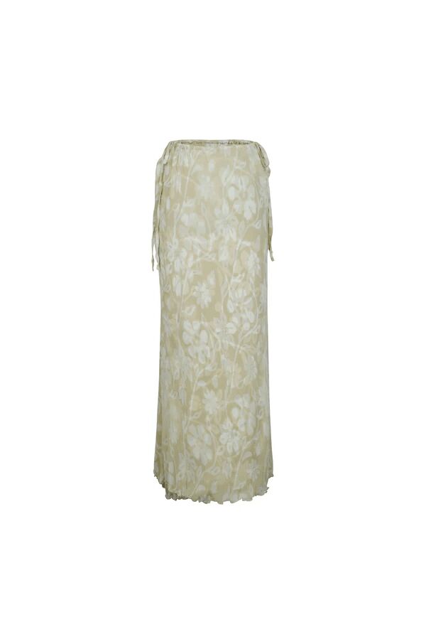Side-tide long skirt sabbia