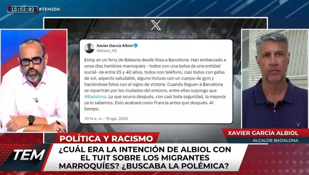 Risto Mejide y Xavier García Albiol en 'Todo Es Mentira'