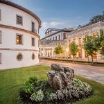 Exterior Gran Hotel Las Caldas al atardecer