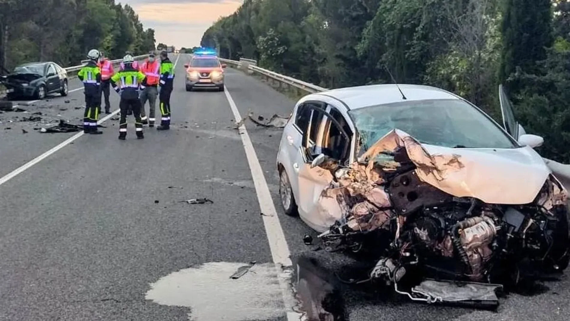 Imagen de un accidente de tráfico en la Comunidad Valenciana