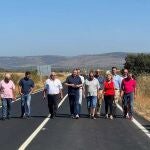 Javier Faúndez visita las obras de la carretera