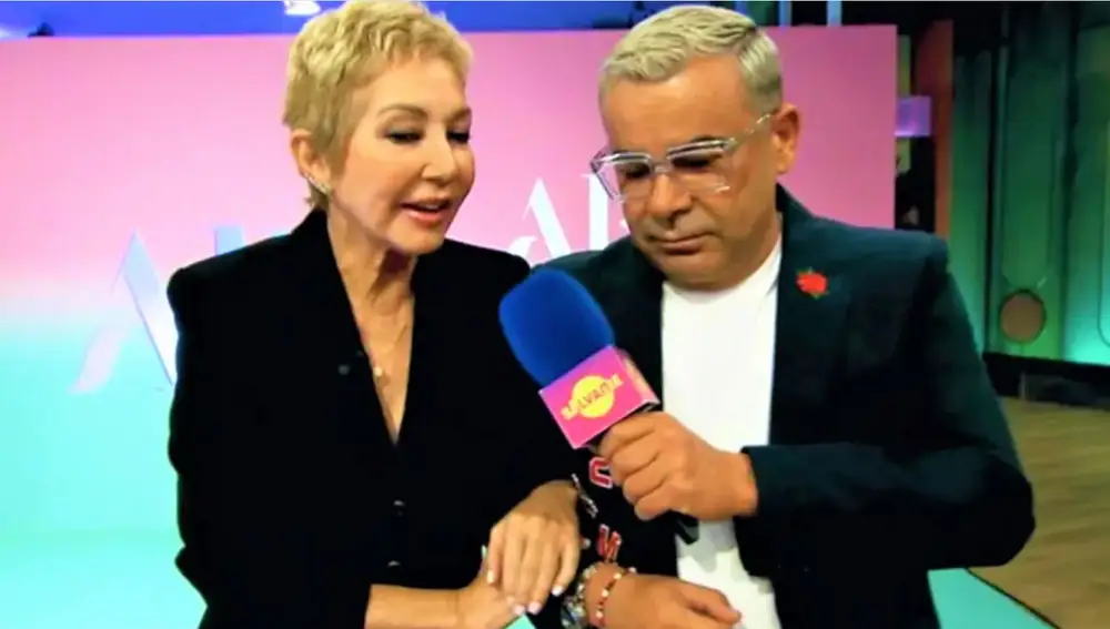 Jorge Javier Vázquez con Ana Rosa Quintana en su regreso tras el cáncer