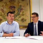 El presidente de la Diputación de Valencia, Vicent Mompó, y el diputado de Innovación y Administración Electrónica, Juan Ramón Adsuara