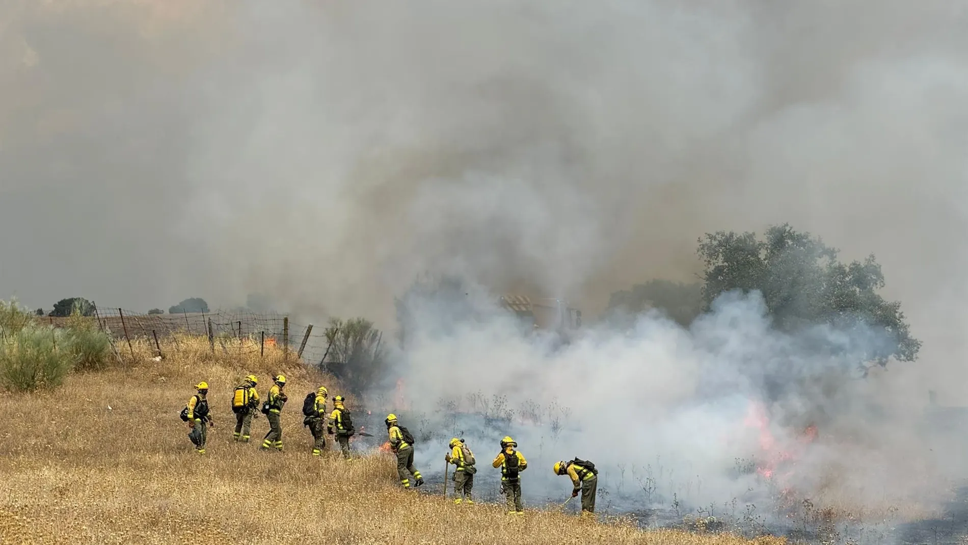 MADRID.-Sucesos.- El incendio en Tres Cantos evoluciona positivamente y los vecinos evacuados ya han podido regresar