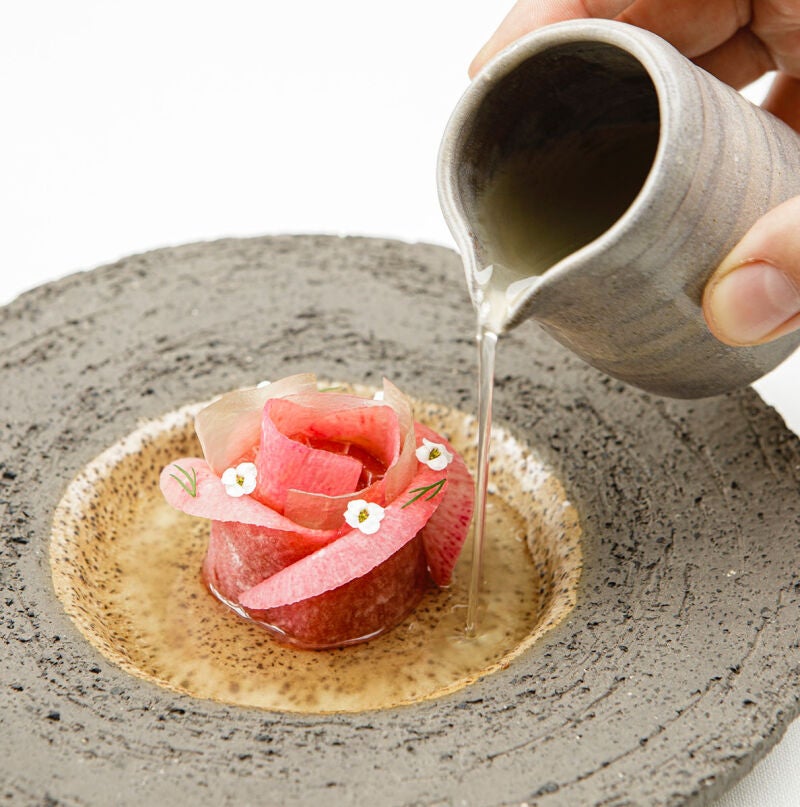 Plato de Aleia Barcelona, restaurante en el Hotel Casa Fuster 