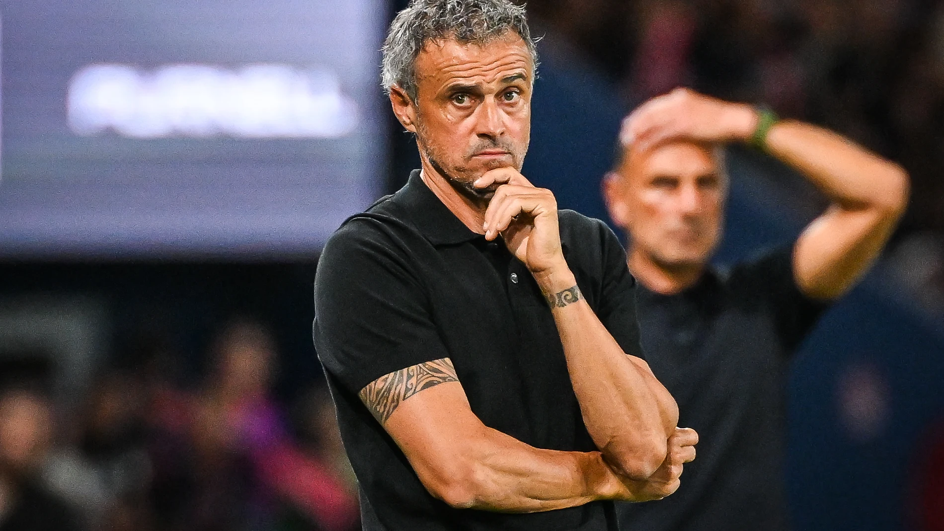 Luis ENRIQUE of PSG during the French championship Ligue 1 football match between Paris Saint-Germain and Montpellier HSC on 23 August 2024 at Parc des Princes stadium in Paris, France - Photo Matthieu Mirville / DPPI AFP7 23/08/2024 ONLY FOR USE IN SPAIN